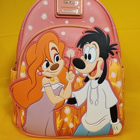 Loungefly Disney A Goofy Movie Max & Roxanne Dandelion Pink Mini Backpack NEW main image 12